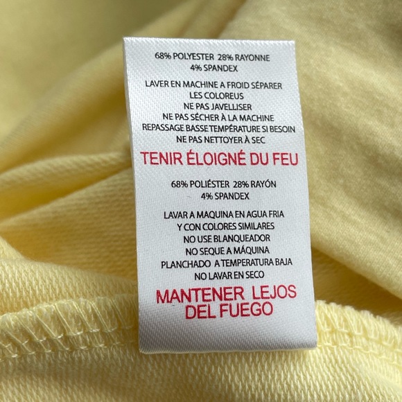 RAE DUNN. Yellow Hooded Sweatshirt w/Drawstring Graphic Print “HELLO SUNSHINE” - Picture 16 of 16